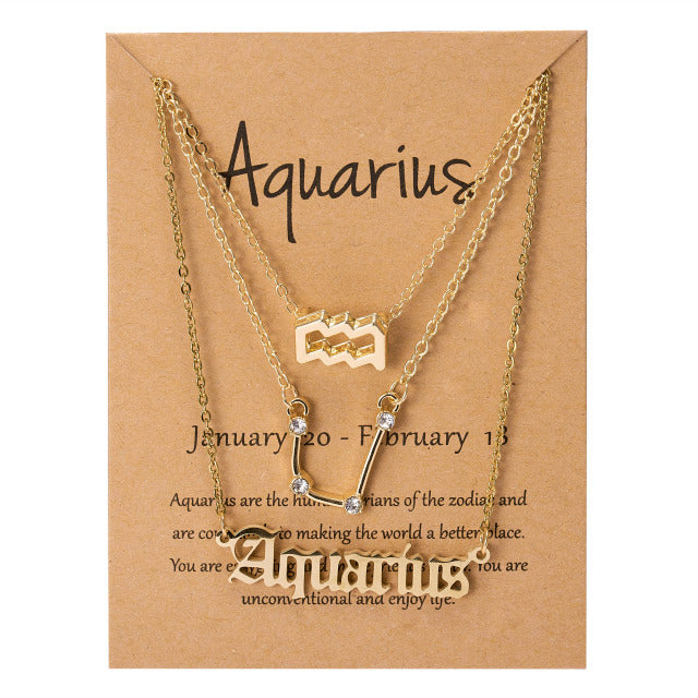 Zodiac Sign Pendant Necklace